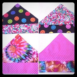Reversibles over the collar dog bandanas.